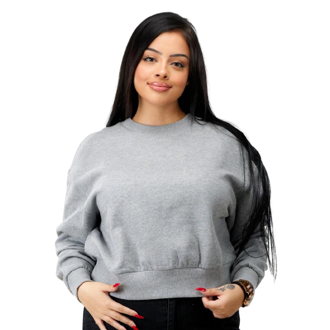 13 Womens Heavy Crop Sweat